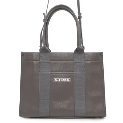 Pre-owned Balenciaga Gray Leather Tote Bag ()