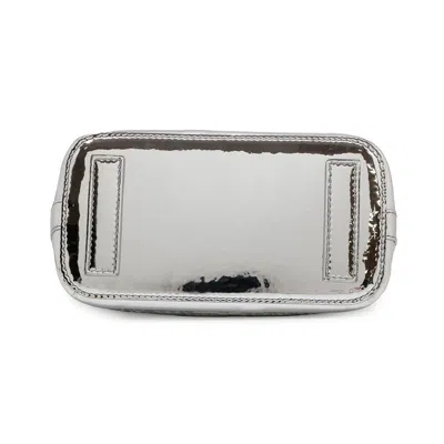 Pre-owned Balenciaga Silver Patent Leather Basket Handbag Shoulder Bag ()