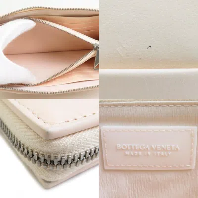 Pre-owned Bottega Veneta Beige Leather Long Wallet (bi-fold) () In Sand