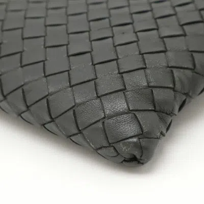Pre-owned Bottega Veneta Intrecciato Gray Intrecciato Clutch Bag Pouch ()