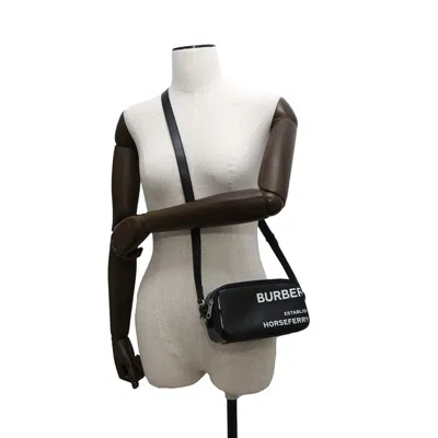 Pre-owned Burberry Black Coated Canvas Shoulder Bag ()