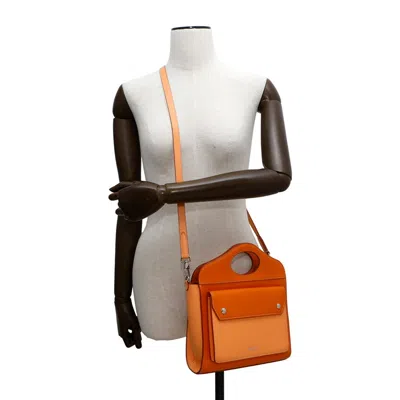 Pre-owned Burberry Orange Leather Handbag Shoulder Bag ()