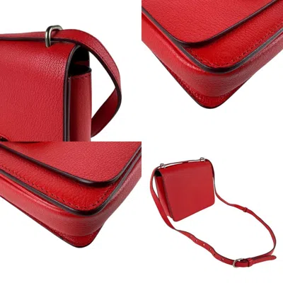 Pre-owned Burberry Red Color Leather Shoulder Bag ()