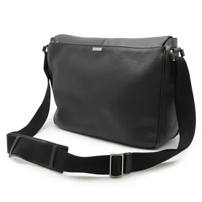 Pre-owned Cartier Marcello Brown Dark Brown Leather Shoulder Bag ()