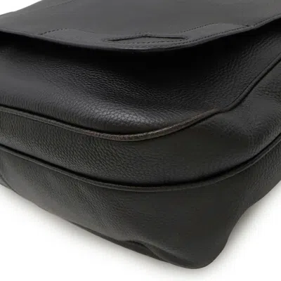 Pre-owned Cartier Marcello Brown Dark Brown Leather Shoulder Bag ()