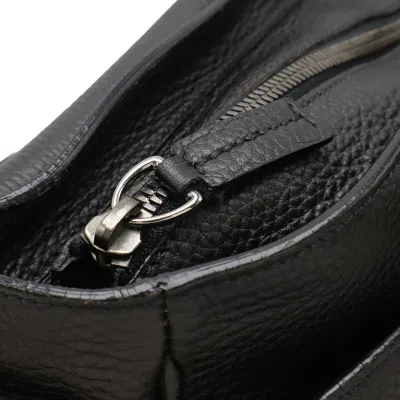 Pre-owned Cartier Marcello Brown Dark Brown Leather Shoulder Bag ()