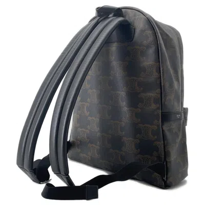 Pre-owned Celine Black Brown Pvc Leather Backpack ()
