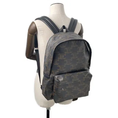 Pre-owned Celine Black Brown Pvc Leather Backpack ()