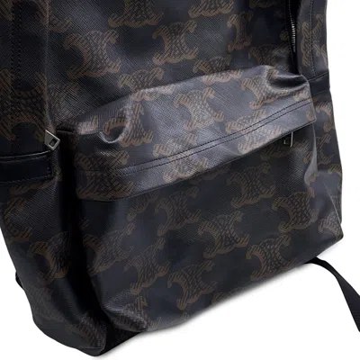 Pre-owned Celine Black Brown Pvc Leather Backpack ()