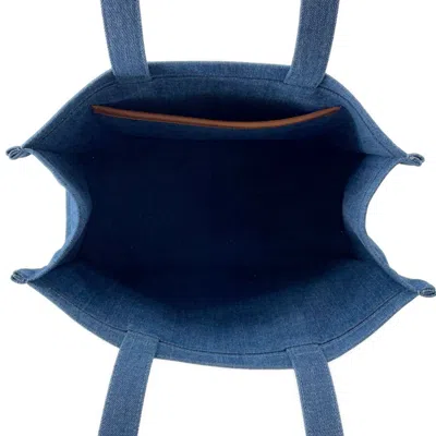 Pre-owned Celine Cabas Blue Denim Tote Bag ()