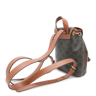 Pre-owned Celine Gold Pvc Leather Backpack ()