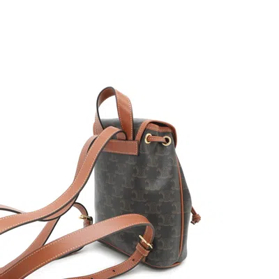 Pre-owned Celine Gold Pvc Leather Backpack ()