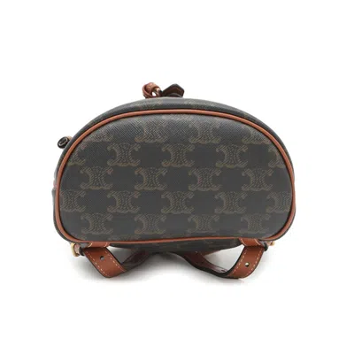 Pre-owned Celine Gold Pvc Leather Backpack ()