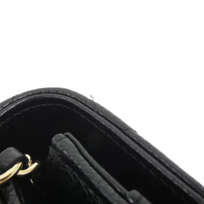 Pre-owned Chanel Black Bordeaux Grained Calfskin Chain/shoulder Wallet () In Multi