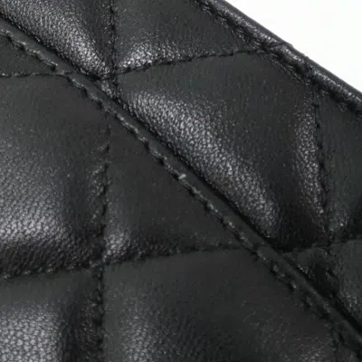 Pre-owned Chanel Black Bordeaux Leather Chain/shoulder Wallet () In Multi