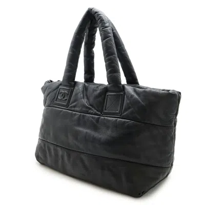 Pre-owned Chanel Black Bordeaux Nylon Shoulder Bag Tote Bag ()