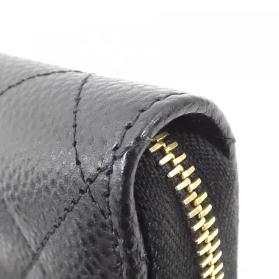 Pre-owned Chanel Black Grained Calfskin Coin Purse/coin Case ()