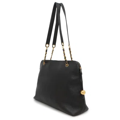 Pre-owned Chanel Black Grained Calfskin Tote Bag ()
