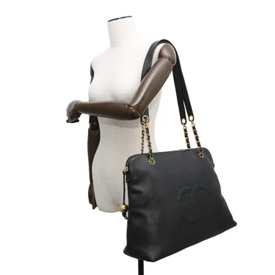 Pre-owned Chanel Black Grained Calfskin Tote Bag ()