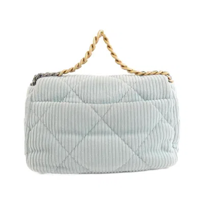 Pre-owned Chanel Light Blue Cord Shoulder Bag ()