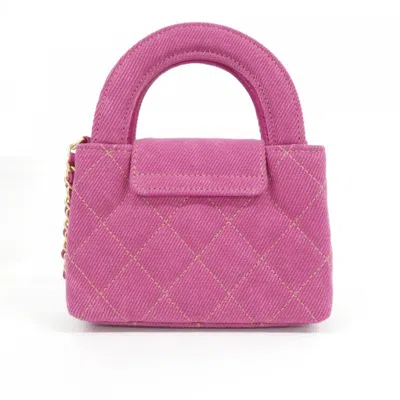 Pre-owned Chanel Pink Denim Shoulder Bag ()