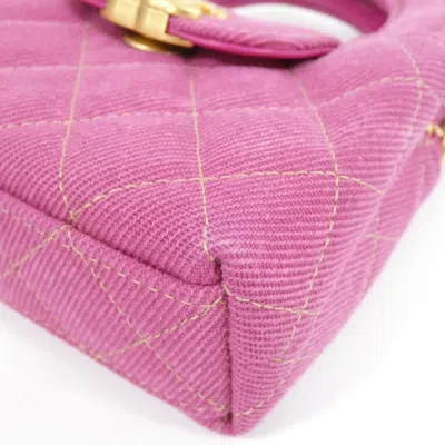 Pre-owned Chanel Pink Denim Shoulder Bag ()