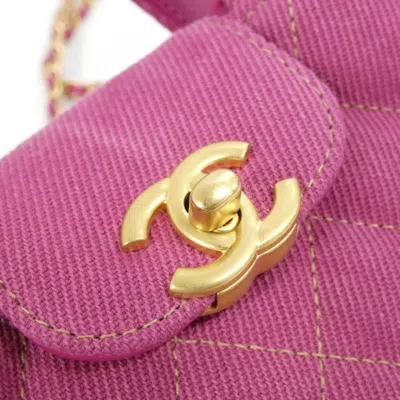 Pre-owned Chanel Pink Denim Shoulder Bag ()