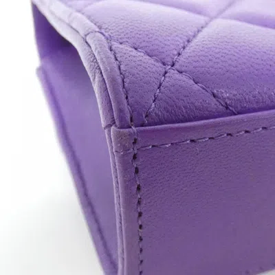 Pre-owned Chanel Purple Leather Shoulder Bag ()