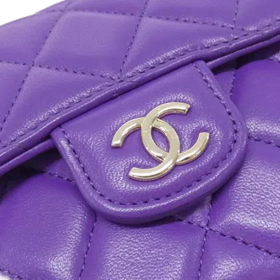Pre-owned Chanel Purple Leather Shoulder Bag ()
