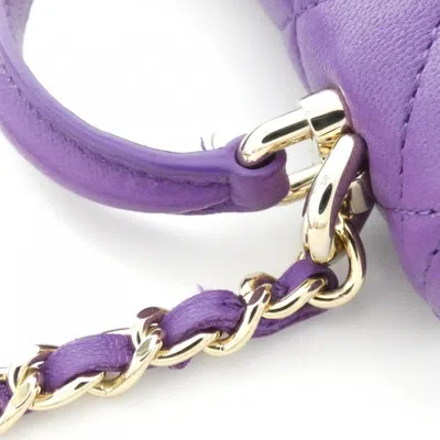 Pre-owned Chanel Purple Leather Shoulder Bag ()