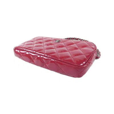 Pre-owned Chanel Red Color Chain/shoulder Wallet ()