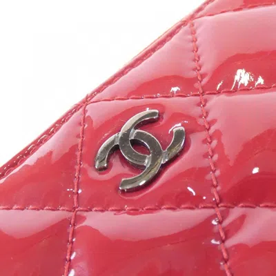 Pre-owned Chanel Red Color Chain/shoulder Wallet ()