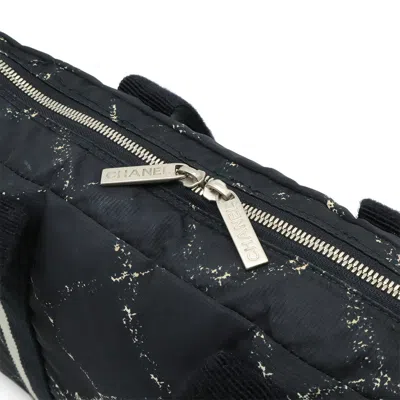 Pre-owned Chanel Travel Line Black Red Color Travel Line Handbag Tote Bag ()