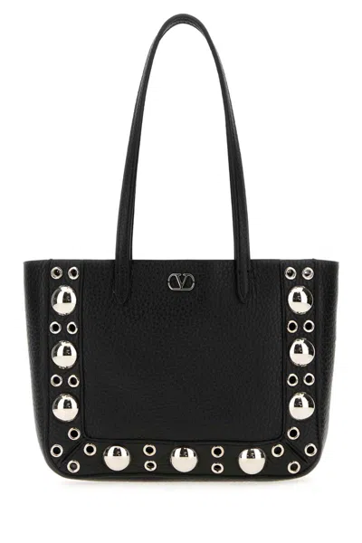 Valentino Black Nellcote Mini Tote In Black