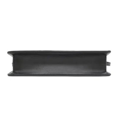 Pre-owned Fendi Black Leather Chain/shoulder Wallet ()