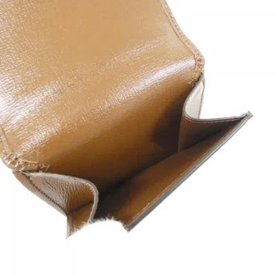 Pre-owned Gucci Beige Brown Gg Canvas Leather Wallet (tri-fold) () In Multi