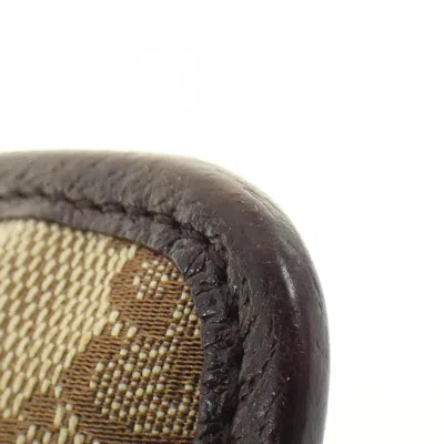 Pre-owned Gucci Beige Brown Gg Canvas Shoulder Bag ()