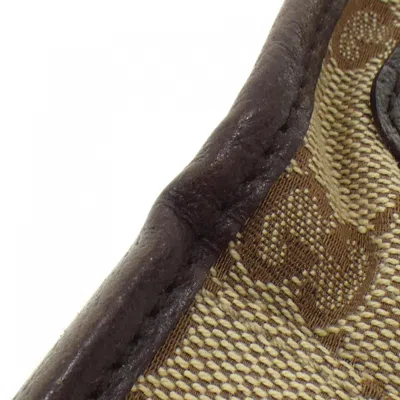 Pre-owned Gucci Beige Brown Gg Canvas Shoulder Bag ()