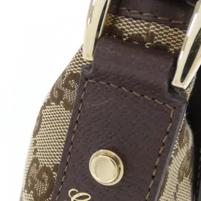 Pre-owned Gucci Beige Brown Gg Canvas Shoulder Bag ()