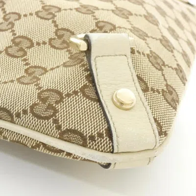 Pre-owned Gucci Beige Ivory Gg Canvas Shoulder Bag ()