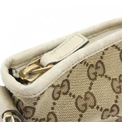 Pre-owned Gucci Beige Ivory Gg Canvas Shoulder Bag ()