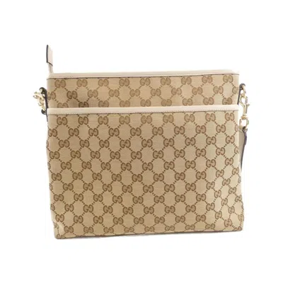 Pre-owned Gucci Beige Ivory Gg Canvas Shoulder Bag ()