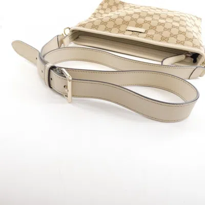 Pre-owned Gucci Beige Ivory Gg Canvas Shoulder Bag ()
