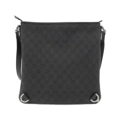 Pre-owned Gucci Black Denim Shoulder Bag ()