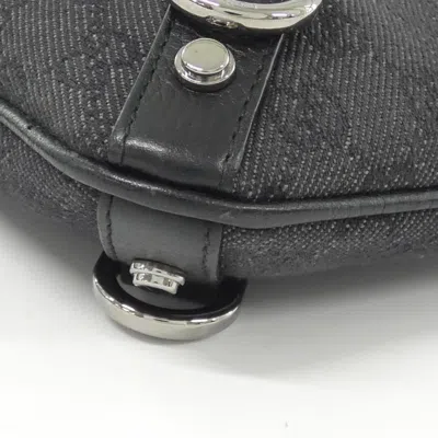 Pre-owned Gucci Black Denim Shoulder Bag ()