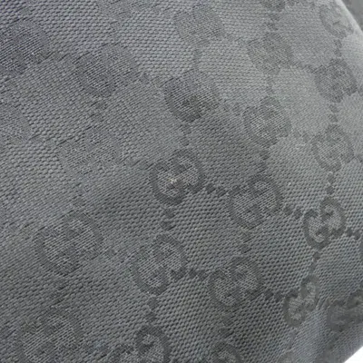 Pre-owned Gucci Black Green Red Color Gg Canvas Shoulder Bag ()