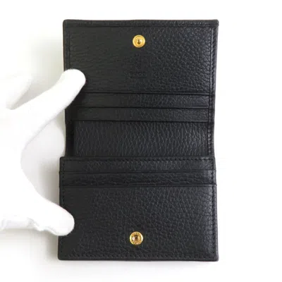 Pre-owned Gucci Black Leather Wallet (bi-fold) ()