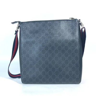 Pre-owned Gucci Black Multi-color Gg Supreme Messenger Bag Shoulder Bag ()