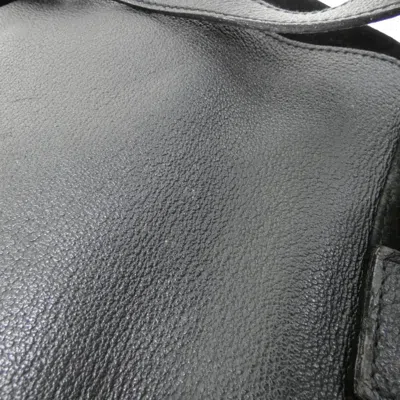 Pre-owned Gucci Black Suede Leather Backpack ()