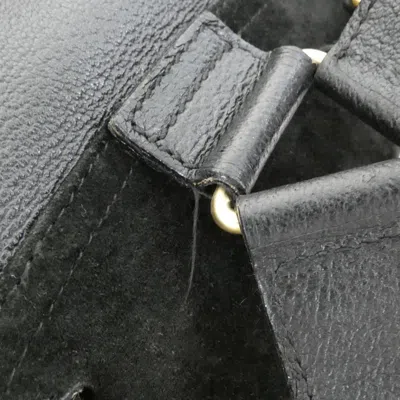 Pre-owned Gucci Black Suede Leather Backpack ()